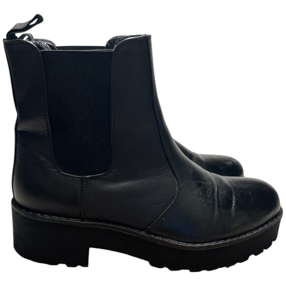 DIRTY LAUNDRY Monet Chelsea Boots Women's 8 Black Platform Rugged Lug Sole READ - Picture 6 of 12